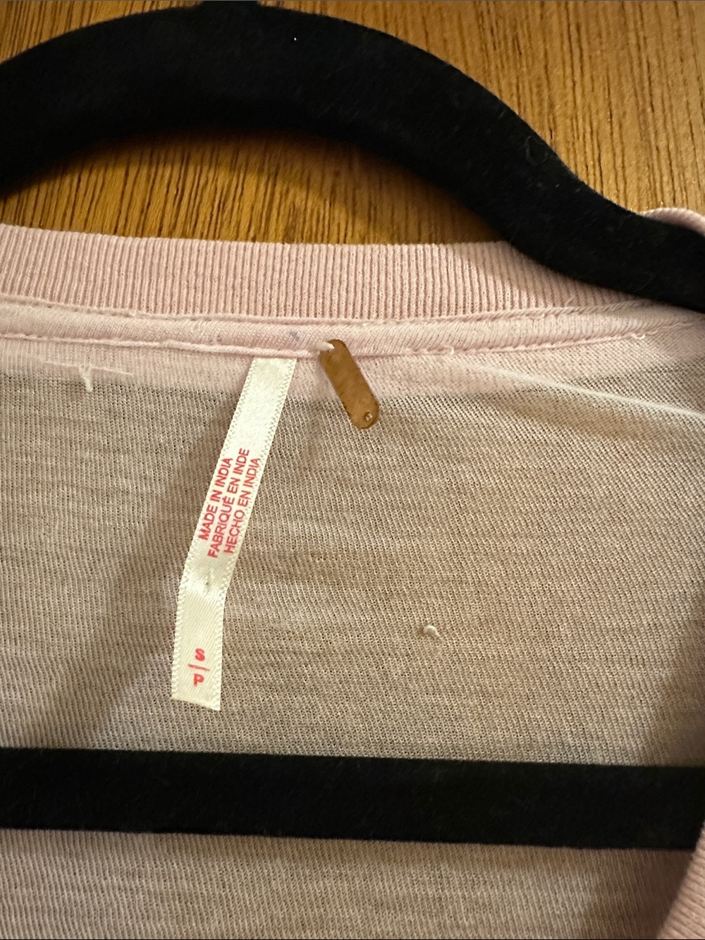 Free People Pale Pink Sheer Lace Peplum Blouse - Picture 2 of 5